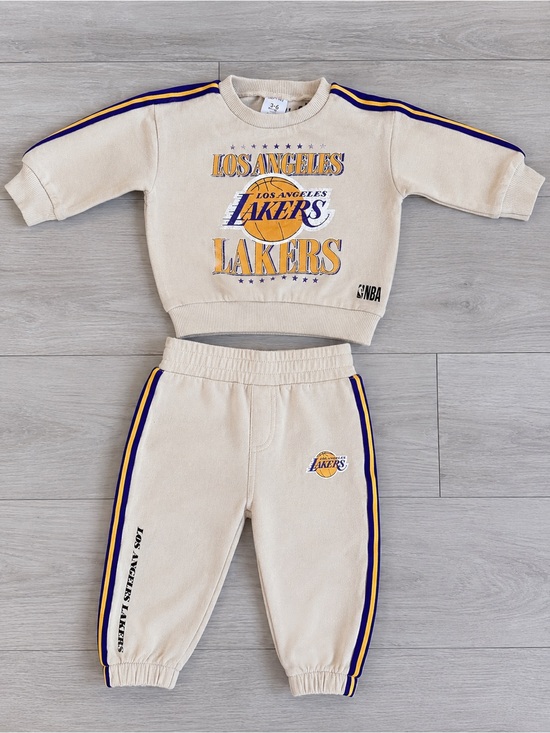 NBA Other - NBA Baby Set 3-6M Cream Los Angeles Lakers Sweatshirt Joggers